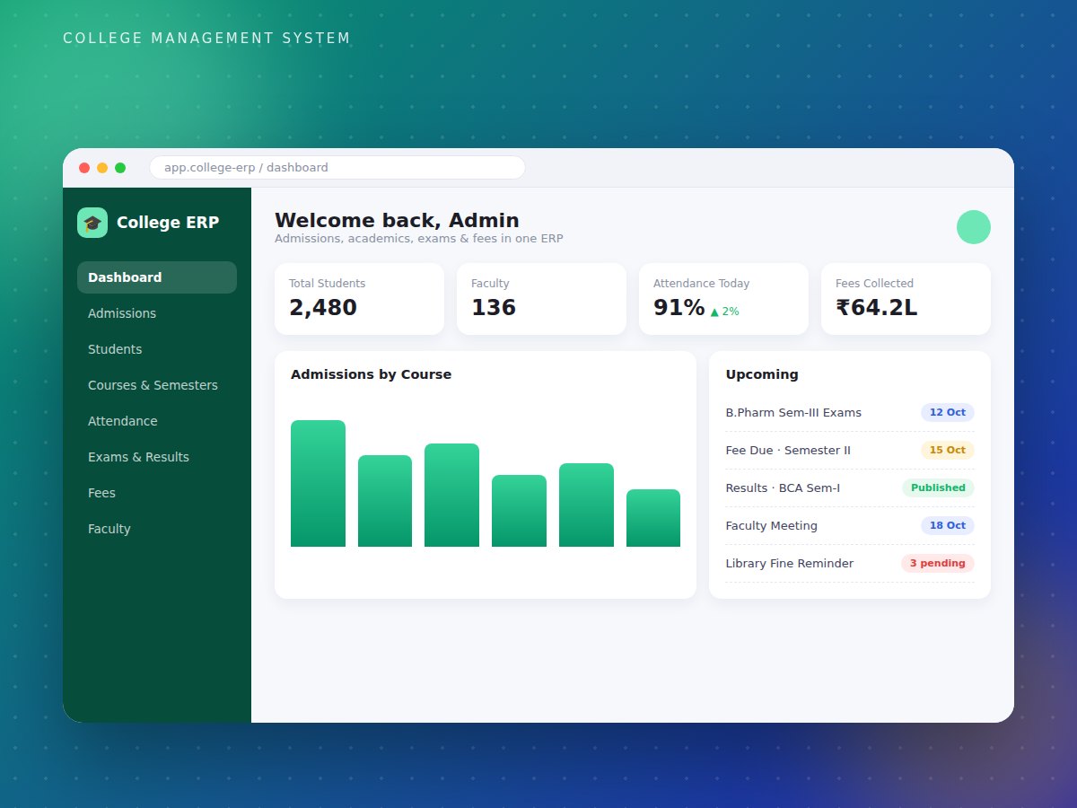 College management ERP built by Arvixa