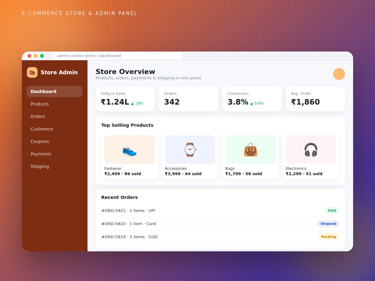 E-commerce Store & Admin project by Arvixa